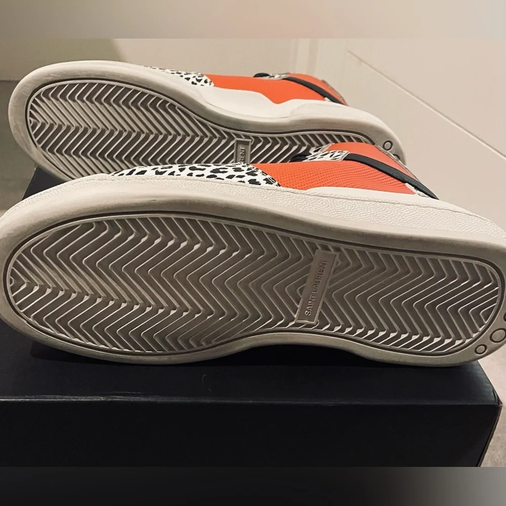 Saint Laurent - Hightop Sneakers - Size 7 US Mens - Leopard Print - Size 40 IT - Picture 9 of 10